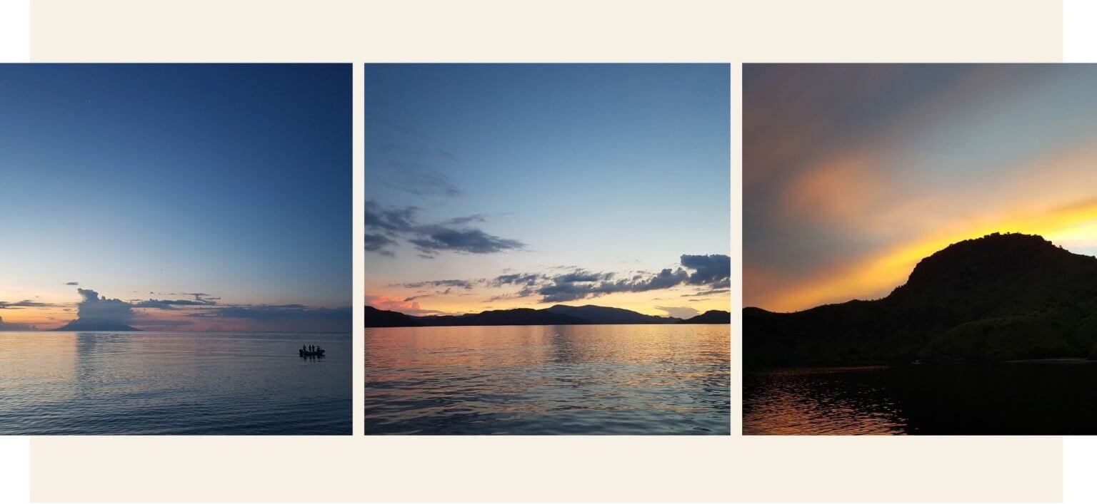 Sunrise on a liveaboard 